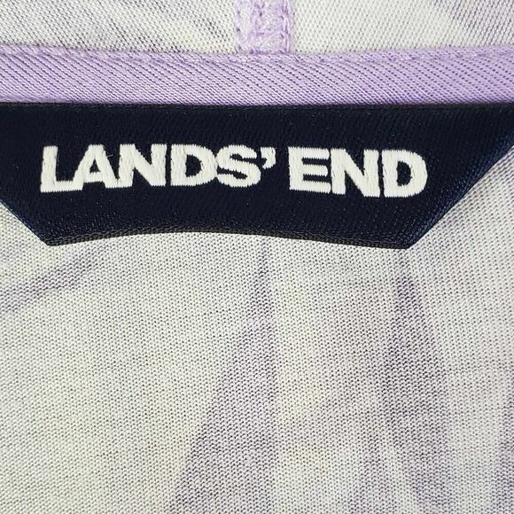 Lands End Cardigan Jersey Knit Rayon Long Sleeve Tropical Womens Plus Size 3X - Picture 5 of 10